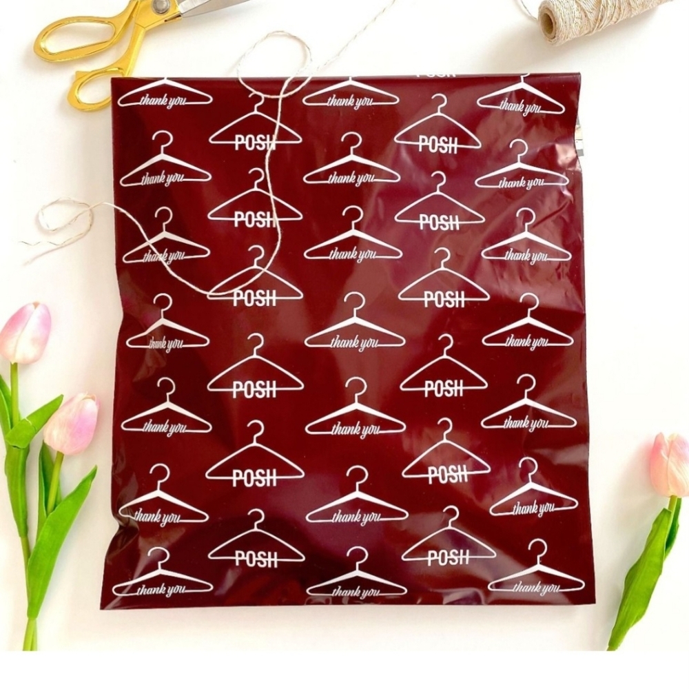 🔥20 Posh Red Thank You Packaging Polymailers 10x13